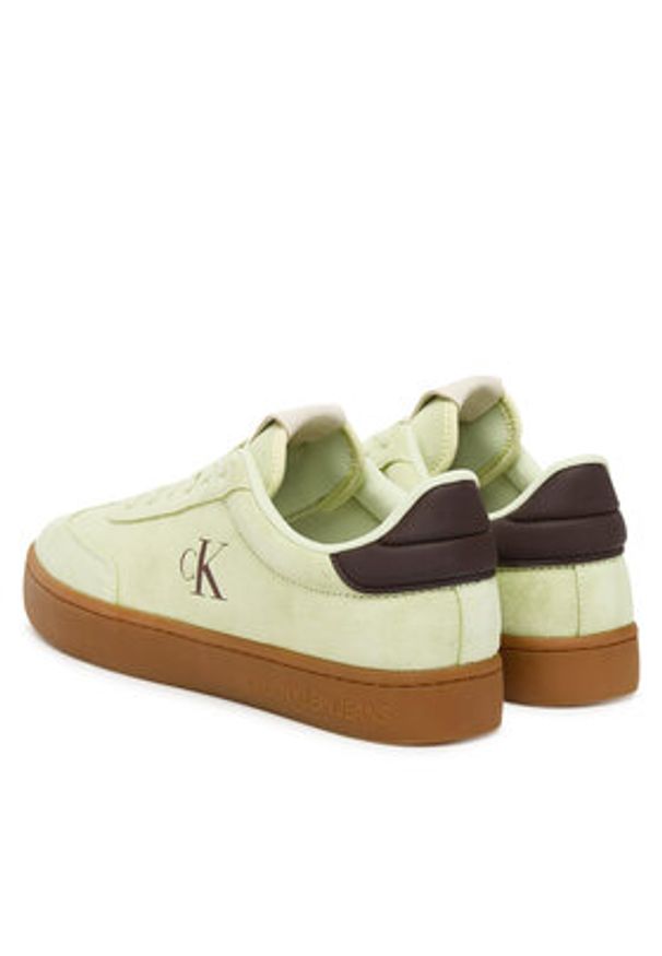 Calvin Klein Jeans Sneakersy Classic Cupsole Mg Su YM0YM01300 Biały. Kolor: biały. Materiał: skóra