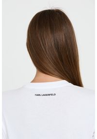 Karl Lagerfeld - KARL LAGERFELD Biały damski t-shirt Ikonik 2.0, Rozmiar XS. Kolor: biały #5