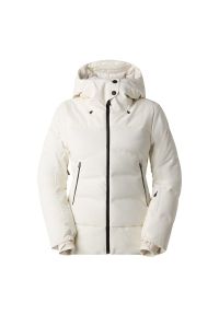 Kurtka damska The North Face Cirque 0A87WSGOL1 - biała. Kolor: biały. Materiał: poliester, elastan, puch, syntetyk. Wzór: aplikacja. Sezon: zima. Styl: klasyczny. Sport: narciarstwo #1