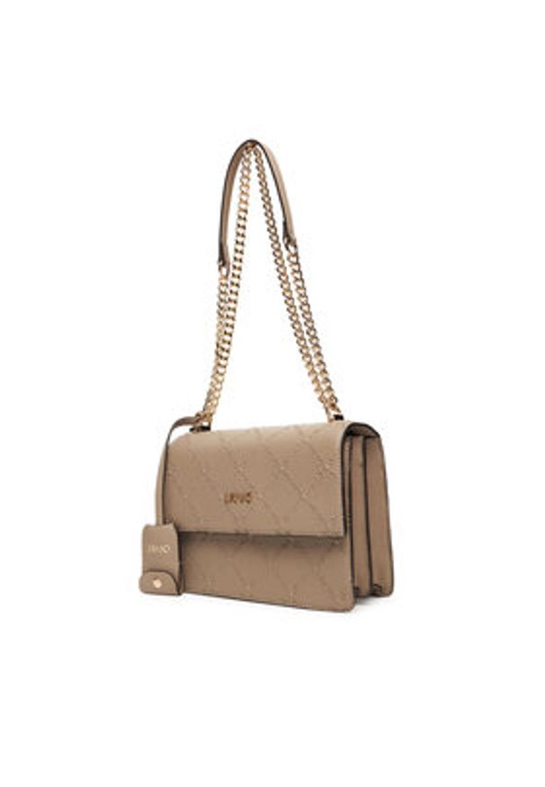 Liu Jo Torebka Ecs M Crossbody AF5055 E0538 Beżowy. Kolor: beżowy. Materiał: skórzane