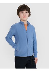 4f - 4F Polar regular ze stójką chłopięcy - granatowy 164 (13-14 lat). Typ kołnierza: kołnierzyk stójkowy. Kolor: niebieski. Materiał: polar. Wzór: gładki. Sezon: lato. Sport: narciarstwo, turystyka piesza, wspinaczka, snowboard #1