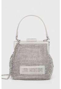 Love Moschino kopertówka kolor srebrny. Kolor: srebrny. Rodzaj torebki: na ramię #1