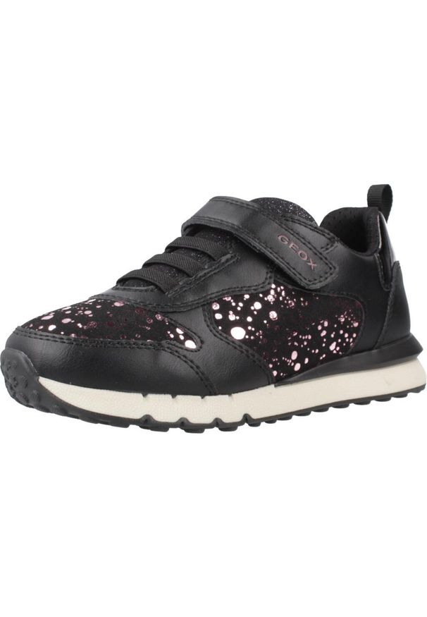 Geox - Buty GEOX J FASTICS Czarny. Kolor: czarny. Materiał: syntetyk, tkanina. Sport: turystyka piesza