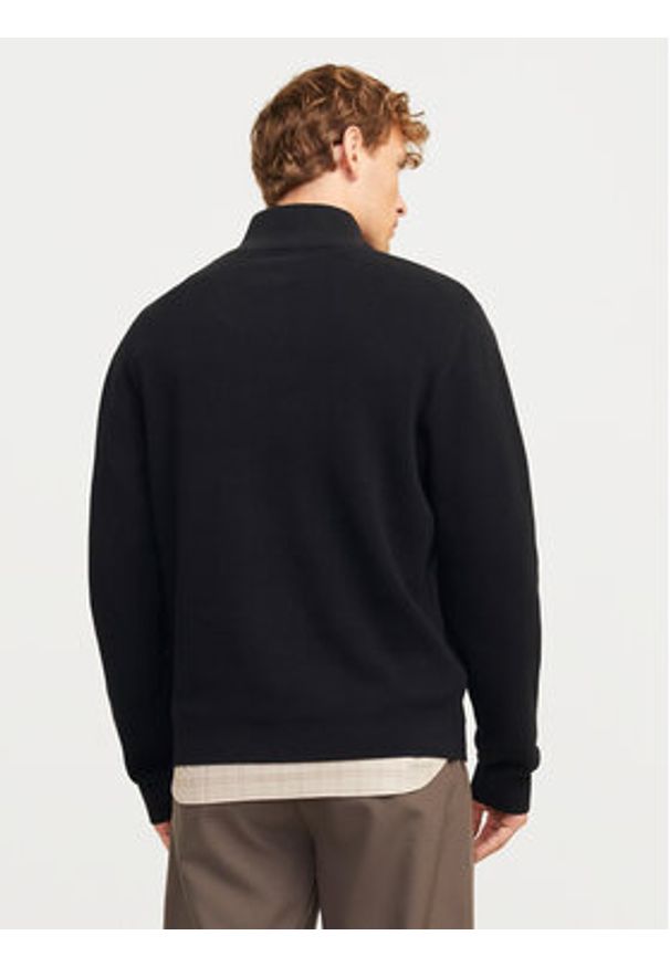 Jack & Jones - Jack&Jones Sweter Milano 12259664 Czarny Relaxed Fit. Kolor: czarny. Materiał: bawełna