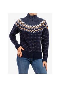 Fjällräven - Sweter damski Fjallraven Ovik Knit Cardigan. Kolor: niebieski