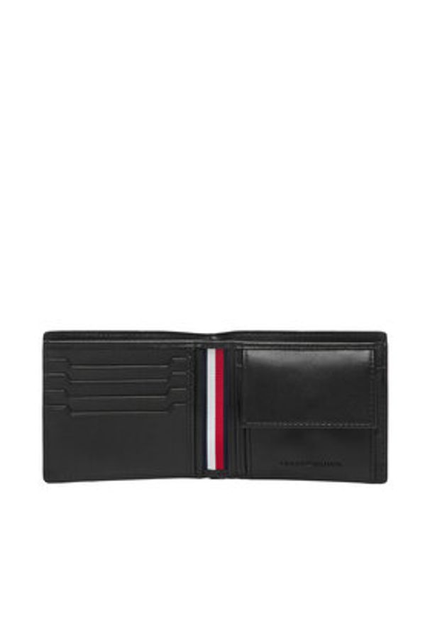 TOMMY HILFIGER - Tommy Hilfiger Portfel Th Soho Cc And Coin AM0AM14502 Czarny. Kolor: czarny. Materiał: skóra