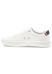 Big-Star - Trampki męskie Big Star, skóra ekologiczna sznurowany fason klasyczna gumowa podeszwa okrągły nosek minimalistyczny design, białe, TT174083. Okazja: na co dzień, na spacer. Nosek buta: okrągły. Zapięcie: sznurówki. Kolor: biały. Materiał: guma, skóra ekologiczna. Szerokość cholewki: normalna. Styl: klasyczny #6