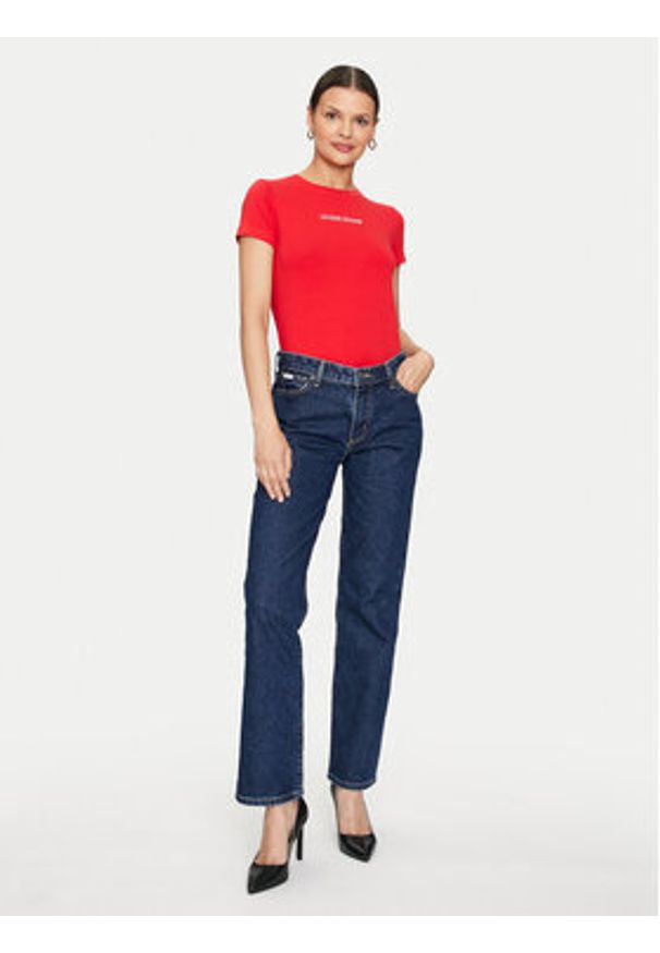 Guess Jeans Jeansy W4YA98 D5CC2 Granatowy Straight Fit. Kolor: niebieski