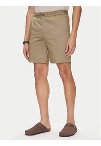 AMI PARIS Szorty materiałowe HSO303.CO0103 Khaki Regular Fit. Kolor: brązowy. Materiał: bawełna