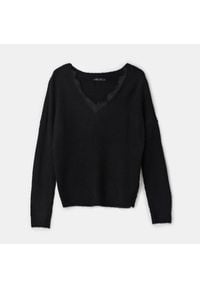 Mohito - Sweter z koronkową wstawką - Czarny. Kolor: czarny. Materiał: koronka #1
