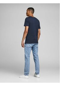 Jack & Jones - Jack&Jones T-Shirt Corp 12151955 Granatowy Slim Fit. Kolor: niebieski. Materiał: bawełna #4