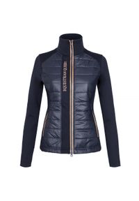Bluza jeździecka damska EQUESTRIAN QUEEN Elvira 25SS zasuwana. Kolor: niebieski. Materiał: materiał