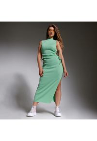 Sinsay - Sukienka maxi z wiązaniem - Zielony. Kolor: zielony. Długość: maxi #1