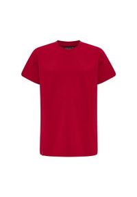 Koszulka dla dzieci Hummel Red Basic. Kolor: czerwony, wielokolorowy, różowy. Materiał: bawełna. Długość rękawa: krótki rękaw. Długość: krótkie. Sport: piłka ręczna #1