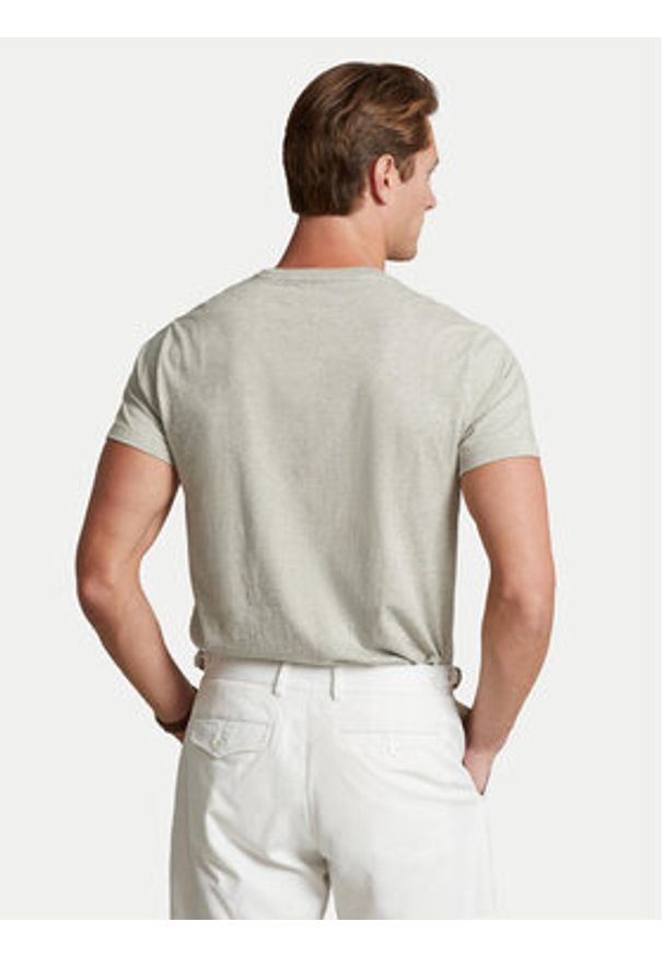 Polo Ralph Lauren T-Shirt Bsr 710680785 Szary Custom Slim Fit. Typ kołnierza: polo. Kolor: szary. Materiał: bawełna