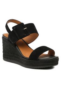 Geox Espadryle D Ponza B D35GVB 00021 C9999 Czarny. Kolor: czarny. Materiał: skóra, zamsz