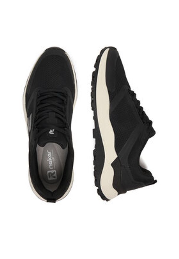 Rieker Sneakersy CEO-U1306-00 Czarny. Kolor: czarny. Materiał: materiał