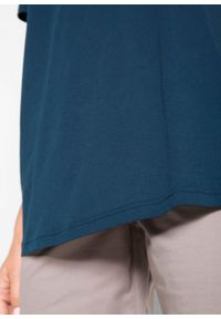 Shirt bawełniany z elastycznym dekoltem, krótki rękaw bonprix ciemnoniebieski. Kolor: niebieski. Materiał: bawełna. Długość rękawa: krótki rękaw. Długość: krótkie #4