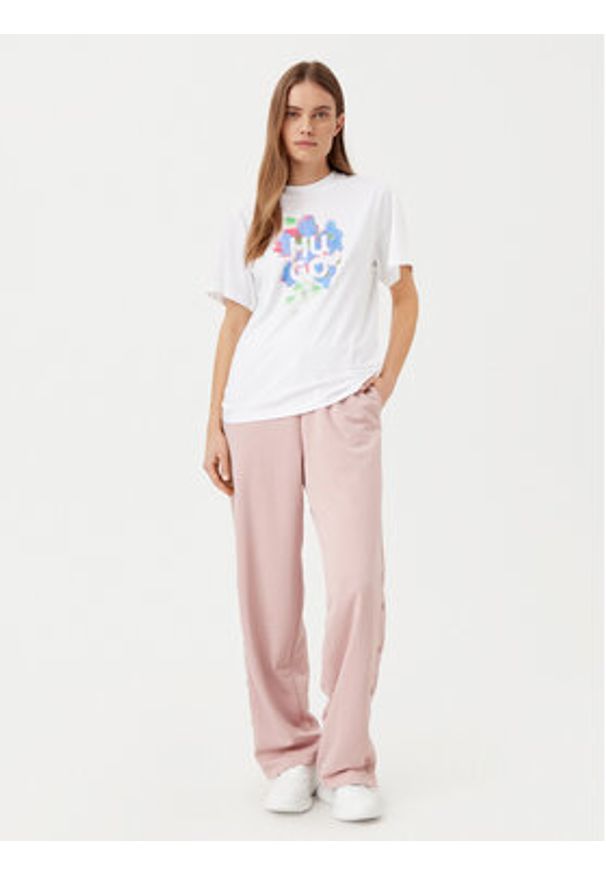Hugo - HUGO Spodnie dresowe Nicole_B 50531183 Różowy Oversize. Kolor: różowy. Materiał: syntetyk