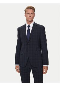 BOSS - Boss Garnitur H-Jeckson 50521676 Granatowy Regular Fit. Kolor: niebieski. Materiał: wełna #7