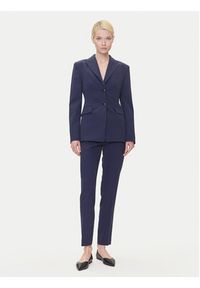 Hugo - HUGO Spodnie materiałowe Hedima-1 50544742 Granatowy Slim Fit. Kolor: niebieski. Materiał: syntetyk