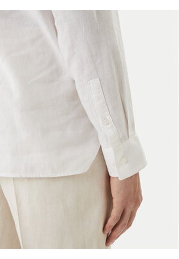 Calvin Klein Koszula LV04LE125G Biały Regular Fit. Kolor: biały. Materiał: lyocell
