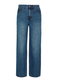 Volcano - Niebieskie jeansy Bootcut Straight D-YANNA. Okazja: na co dzień. Kolor: niebieski. Styl: klasyczny, casual