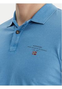 Napapijri Polo Elbas NP0A4GB4 Niebieski Regular Fit. Typ kołnierza: polo. Kolor: niebieski. Materiał: bawełna #5