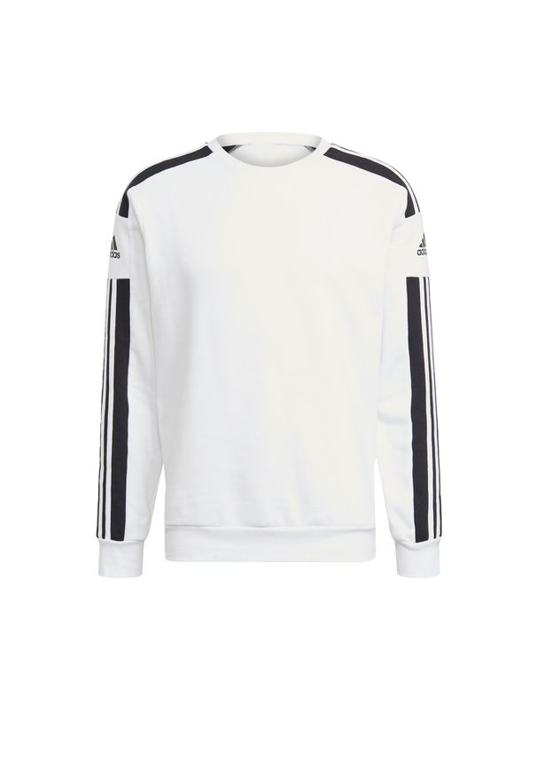 Adidas - Bluza piłkarska męska adidas Squadra 21 Sweat Top. Kolor: biały. Materiał: polar. Sport: piłka nożna