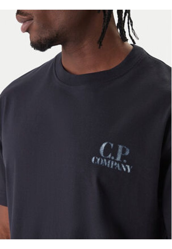 C.P. Company T-Shirt 20CMTS143A110579W Granatowy Regular Fit. Kolor: niebieski. Materiał: bawełna