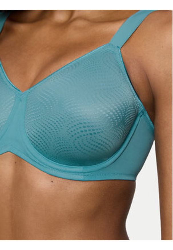 Triumph Biustonosz z fiszbiną Essential 10219713 Turkusowy. Kolor: turkusowy. Materiał: syntetyk