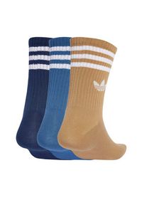 Adidas - adidas Zestaw 3 par wysokich skarpet unisex 3-Stripes JZ4941 Kolorowy. Materiał: materiał, bawełna. Wzór: kolorowy #3
