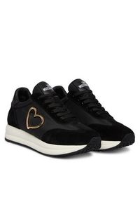 Love Moschino - LOVE MOSCHINO Sneakersy JA15344G1OINC00A Czarny. Kolor: czarny. Materiał: materiał #3