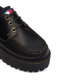 Tommy Jeans Półbuty Archive '01 Boat Shoe Leather EN0EN03003 Czarny. Kolor: czarny. Materiał: skóra #5