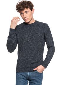 Mustang - MUSTANG Muline Jumper MĘSKI SWETER KLASYCZNY DARK SAPPHIRE 1006554 4136. Styl: klasyczny #5