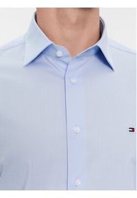 TOMMY HILFIGER - Tommy Hilfiger Koszula Cl Flex Poplin Rf Shirt MW0MW31219 Błękitny Regular Fit. Kolor: niebieski. Materiał: bawełna #4