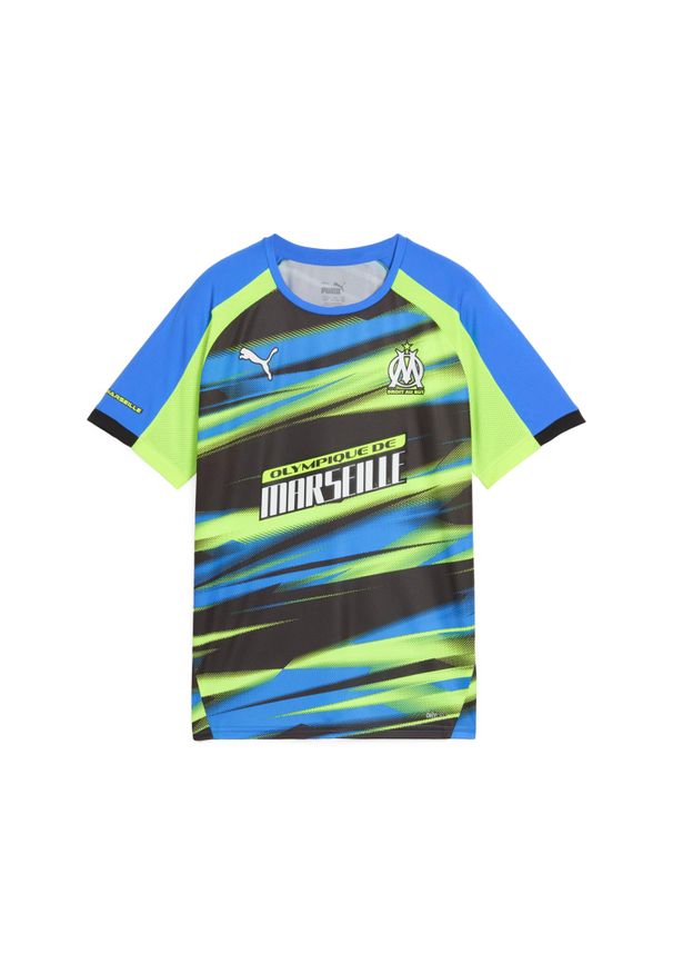 Puma - Maillot Faster dla dzieci OM 2024/25. Kolor: niebieski. Sport: piłka nożna