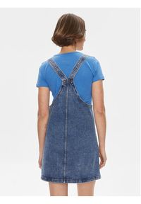 Tommy Jeans Sukienka jeansowa DW0DW17208 Niebieski Regular Fit. Kolor: niebieski. Materiał: bawełna