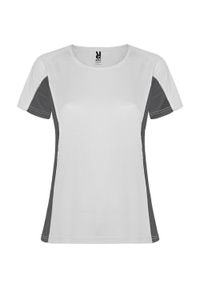 ROLY - T-shirt Damski Z Krótkim Rękawem Sportowy Shanghai. Kolor: szary, biały, wielokolorowy. Długość rękawa: krótki rękaw. Długość: krótkie. Sport: joga i pilates #1