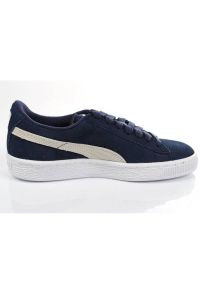 Buty Puma Suede Classic W 356568 51 granatowe niebieskie. Okazja: na co dzień. Zapięcie: sznurówki. Kolor: niebieski. Materiał: syntetyk, kauczuk, materiał, guma, skóra. Szerokość cholewki: normalna. Model: Puma Suede #7