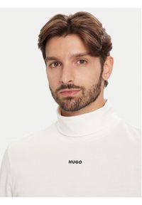 Hugo - HUGO Golf Daporollo 50547372 Beżowy Regular Fit. Typ kołnierza: golf. Kolor: beżowy. Materiał: bawełna #5