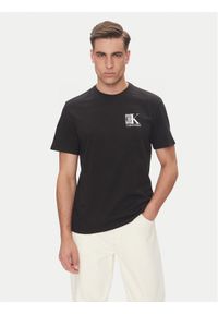 Calvin Klein T-Shirt Abstract Graphic LV04RC853G Czarny Regular Fit. Kolor: czarny. Materiał: bawełna