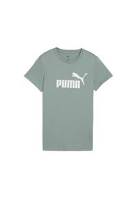Puma - Damska koszulka z logo ESS No. 1 PUMA Green Moon. Kolor: zielony. Sport: fitness