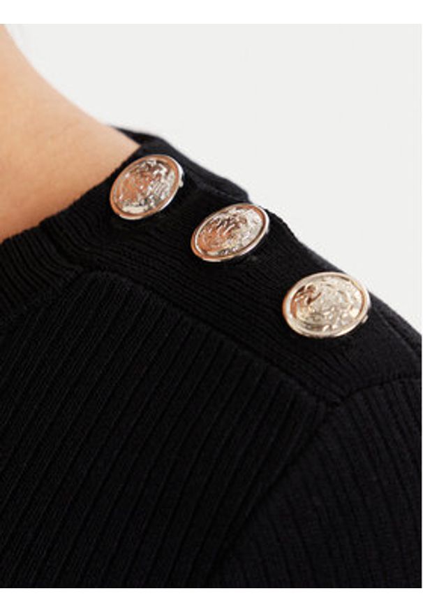 Morgan Sweter 252-MRAYU Czarny Slim Fit. Kolor: czarny. Materiał: syntetyk