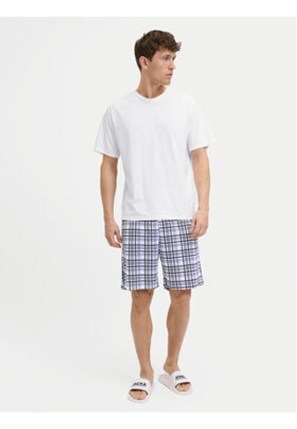 Jack & Jones - Jack&Jones Piżama Max 12277165 Biały Standard Fit. Kolor: biały. Materiał: bawełna