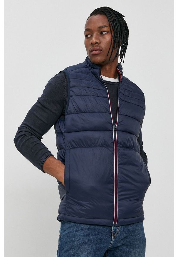 PRODUKT by Jack & Jones - Produkt by Jack & Jones - Bezrękawnik. Okazja: na co dzień. Kolor: niebieski. Materiał: tkanina. Długość rękawa: bez rękawów. Wzór: gładki. Styl: casual