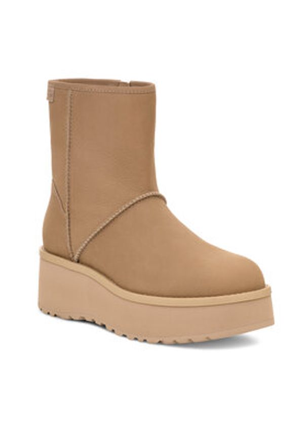 Ugg Botki W Cityfunc Mid 1163030 Beżowy. Kolor: beżowy. Materiał: skóra