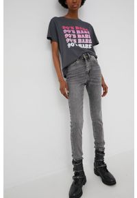 Answear Lab jeansy Skinny High Waits damskie high waist. Stan: podwyższony. Kolor: szary. Styl: wakacyjny #4