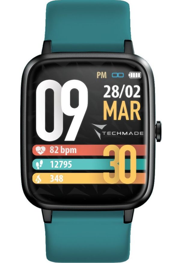 Smartwatch Techmade Smartwatch męski Techmade TM-MOVE-GR zielony pasek. Rodzaj zegarka: smartwatch. Kolor: zielony