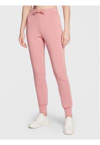 Guess Spodnie dresowe Allie Scuba V2YB18 K7UW2 Różowy Regular Fit. Kolor: różowy. Materiał: dresówka, syntetyk